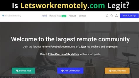 is letsworkremotely legit.